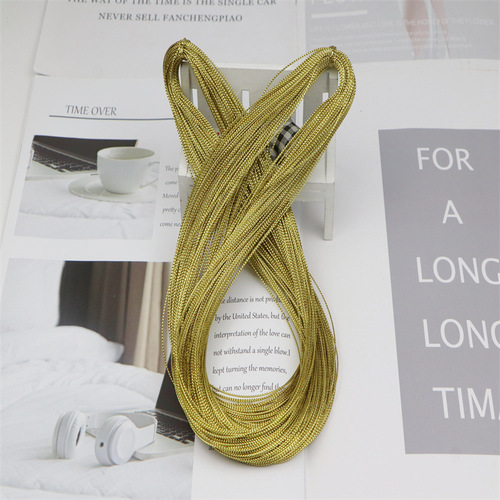 1mm gold wire rope silver wire rope pendant hanger lamp display paper card rope no elasticity rope 8 strands gold wire silver wire
