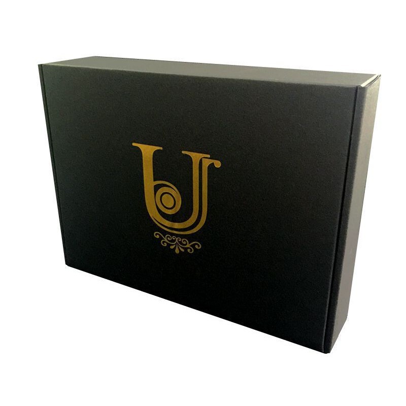 Black Corrugated Coat Airplane Box Hat Wool Sweater All Black Box Skin Care Product Delivery Postal Box Free Design