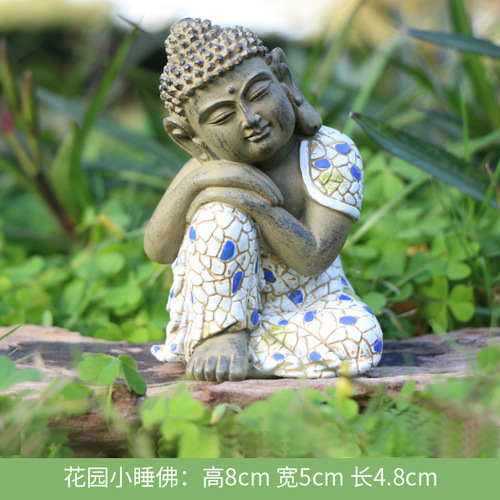 Zen garden Buddha statue ornaments gardening landscape decoration figure sculpture ornaments rockery balcony decorations