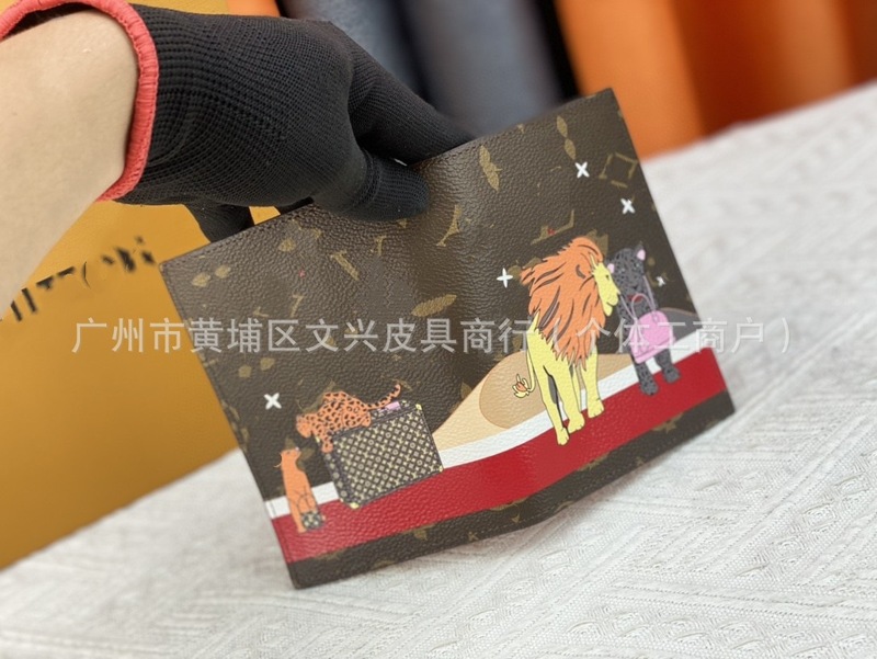 跨境外贸原版老花涂鸦护照夹经典时尚卡通印花折叠钱包证件保护套|undefined