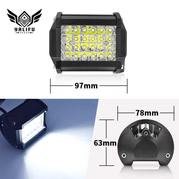 Cross-border dedicado 72W4 fila LED luz de trabajo off-road vehículo luz de techo luz de trabajo de iluminación del coche