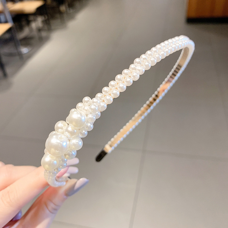 Retro francés de alto nivel sensación de perla fijación de cabello temperamento femenino de presión de cabello universal fijación de cabello no es fácil de caer tarjeta de cabello
