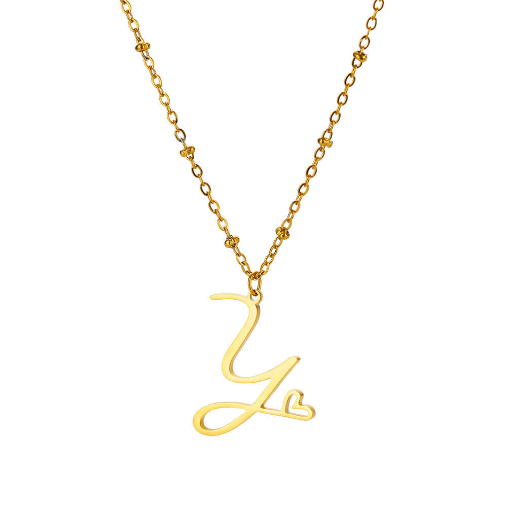 8g Weight 0.03µm-0.05µm Gold Plating Thickness PVD Coated Gold Plating Process Real Gold Plated Plating Material 304 Stainless Steel Pendant Material Pendant Necklace Classification 304 Stainless Steel Chain Material cable chain Chain Type 1 Piece Quantity Holiday, Daily Occasion 304 Stainless Steel Material Letter, Heart Shape Pattern Unisex Gender IG Style, Sweet Style Waterproof Non Tarnish, Plating, Hollow Out Craft PVD Coated Real Gold Plated Letter Heart Shape 304 Stainless Steel IG Style Sweet Waterproof Non Tarnish 304 Stainless Steel Pendant Necklace 33