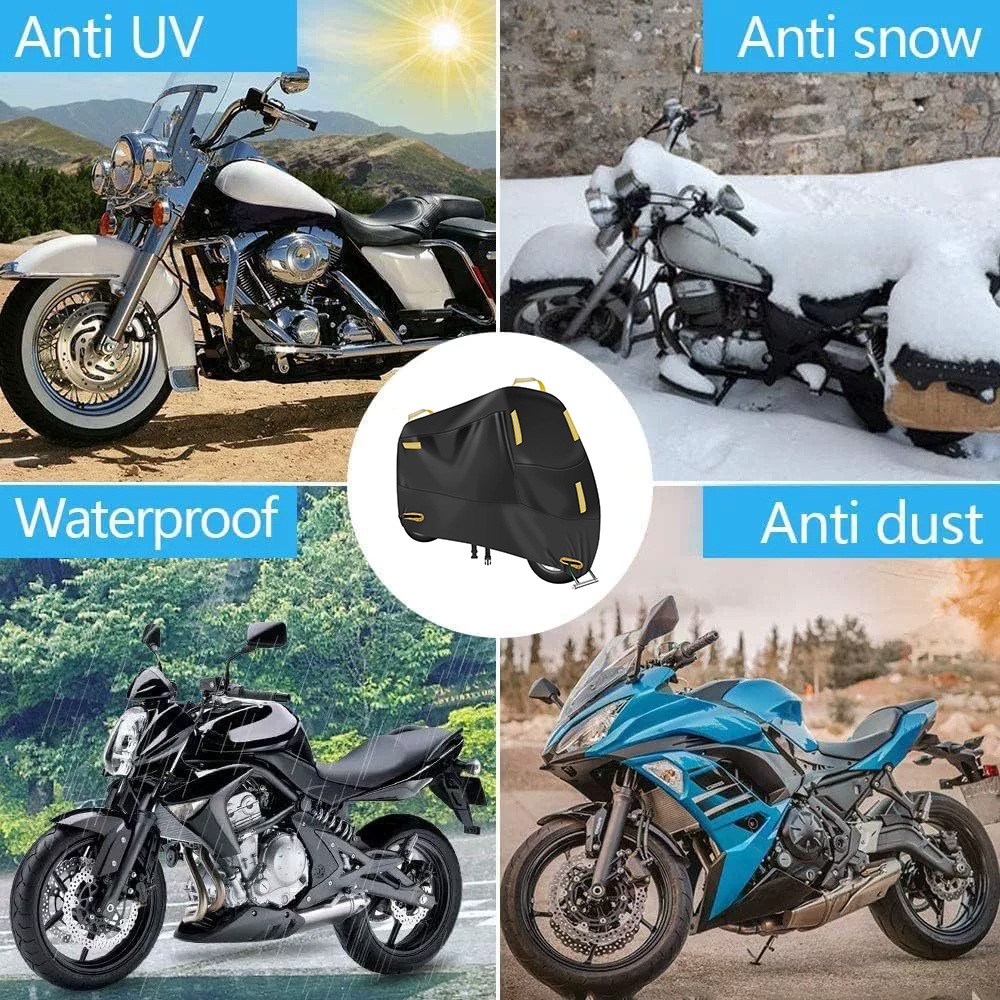 Electric Vehicle Cover Cross-Border Motorcycle Cover Rain Cover Silver-Coated 190T210D Sun Protection Dustproof Motorcycle Clothing