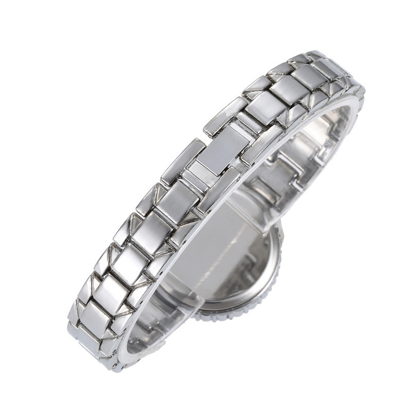 popular online celebrity live broadcast women's watch drainage fashion Diamond-embedded shell surface simple small dial student watch_voghion.com
