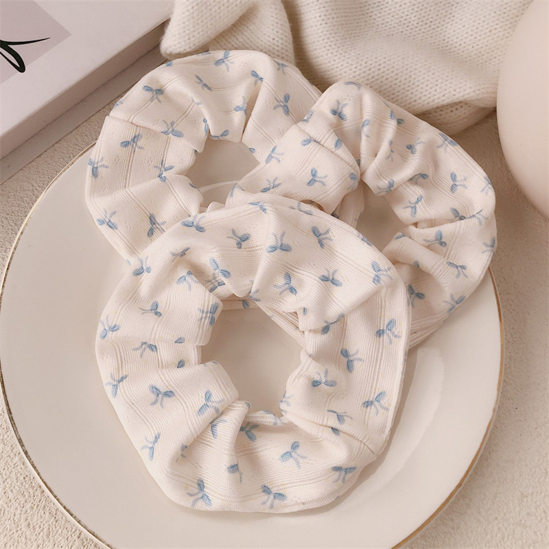 Coletero Ancho con Estampado y Moño de Tela, Alta Elasticidad