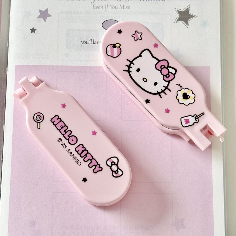 Hello Kitty正版便携随身折叠小梳子镜子一体二合一儿童可爱女孩|undefined