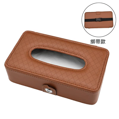 Holder, Seat Back Strap, Car tissue box/set - brown-strap-style
