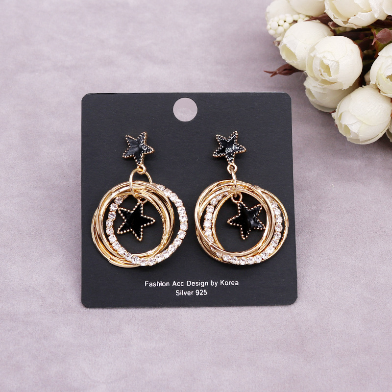 黑色印925耳环卡纸大号7x7cm耳钉耳环卡片包装卡牌pvc饰品耳环卡