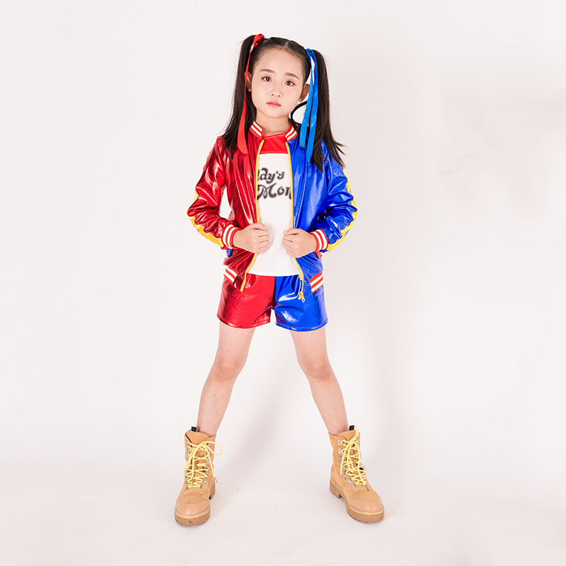 Harley Quinn Suicide Squad Joker Girl Child Embroidered Full Costume