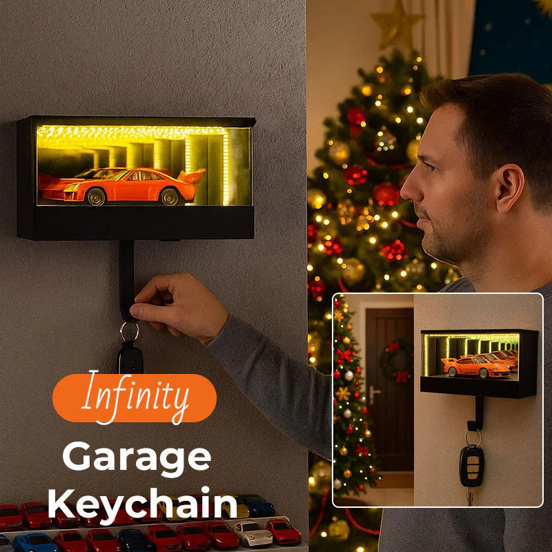 Explosiones transfronterizas Infinity Garage Keychain Garage ilimitado Decoración de Navidad