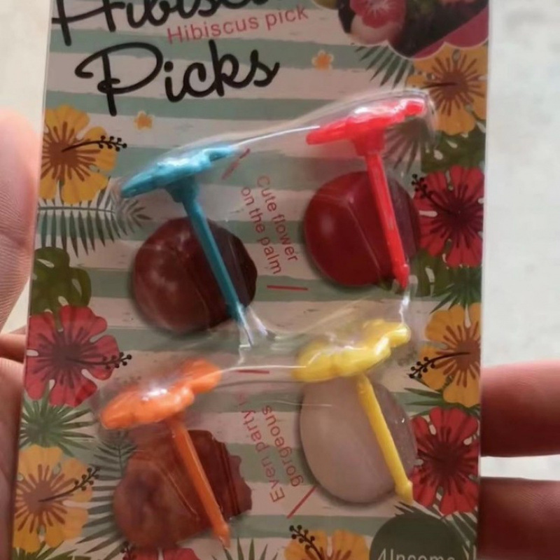 Japón hogar dibujos animados horquilla de fruta creativa para niños animales lindos horquilla de fruta de plástico set Bento stick