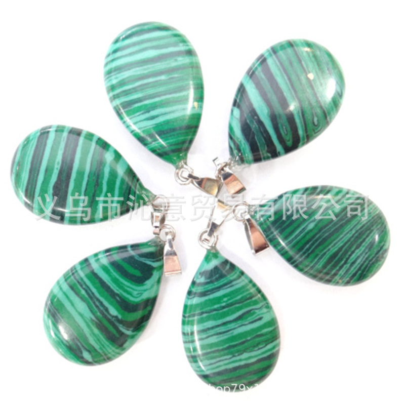 Transfronteriza AliExpress Venta caliente natural cristal ágata gema cristal plano colgante collar pendientes accesorios de la joyería