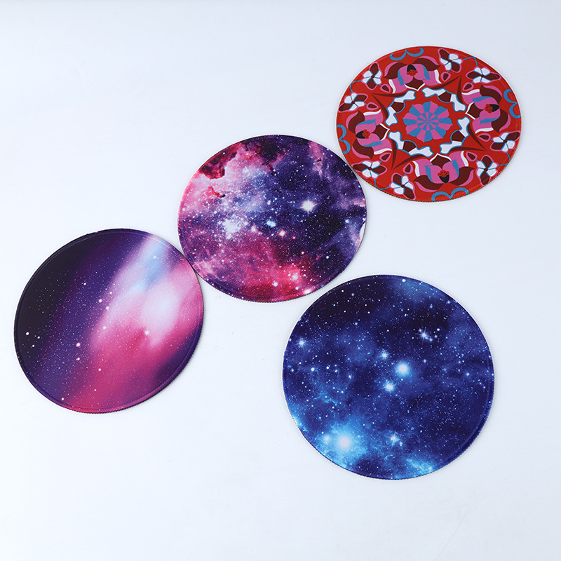 Alfombrilla de ratón de goma con diseño de dibujos animados | Esterilla redonda de escritorio antideslizante con borde reforzado