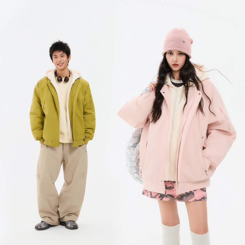 Oxygen Awareness ~ Couple Style Fake Two-Piece Hooded Cotton Jacket for Men and Women, Winter Youth Warm Couple Cotton Coat Oxygen Awareness ~ Couple Style Fake Two-Piece Hooded Cotton Jacket for Men and Women, Winter Youth Warm Couple Cotton Coat