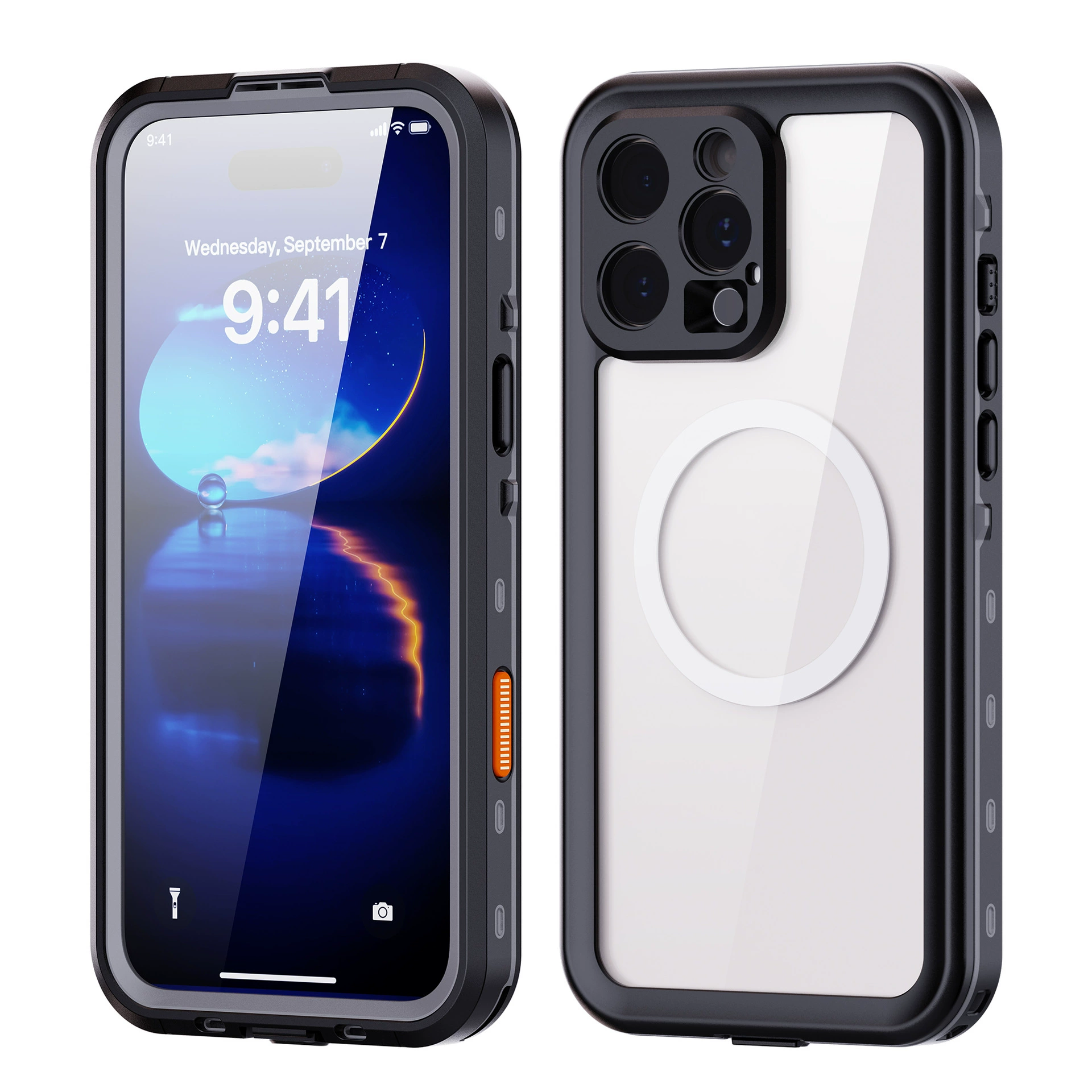 Подходит для Apple 16pro Max красный перец наружный против падения DOT+водонепроницаемый корпус корпусная коробка водонепроницаемый