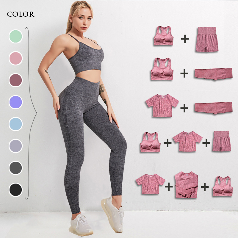 Transfronterizo europeo y americano sin costuras yoga fitness traje cadera estiramiento fitness deportes yoga chaleco cintura alta fitness Pantalones