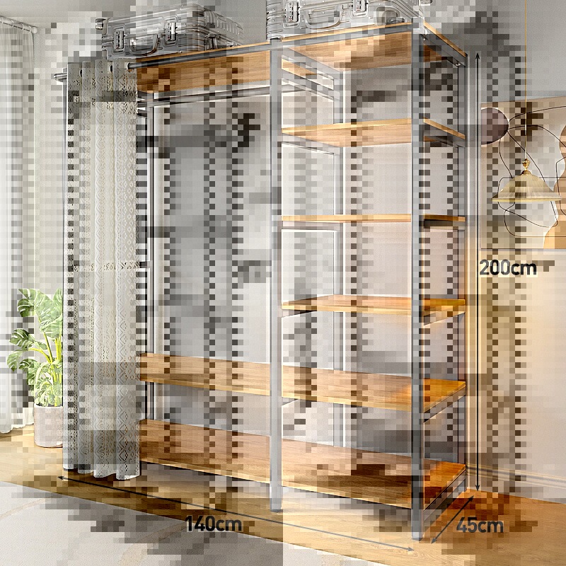 挂衣落地卧室衣帽置物步入式衣帽间开放式衣挂衣服的子|undefined