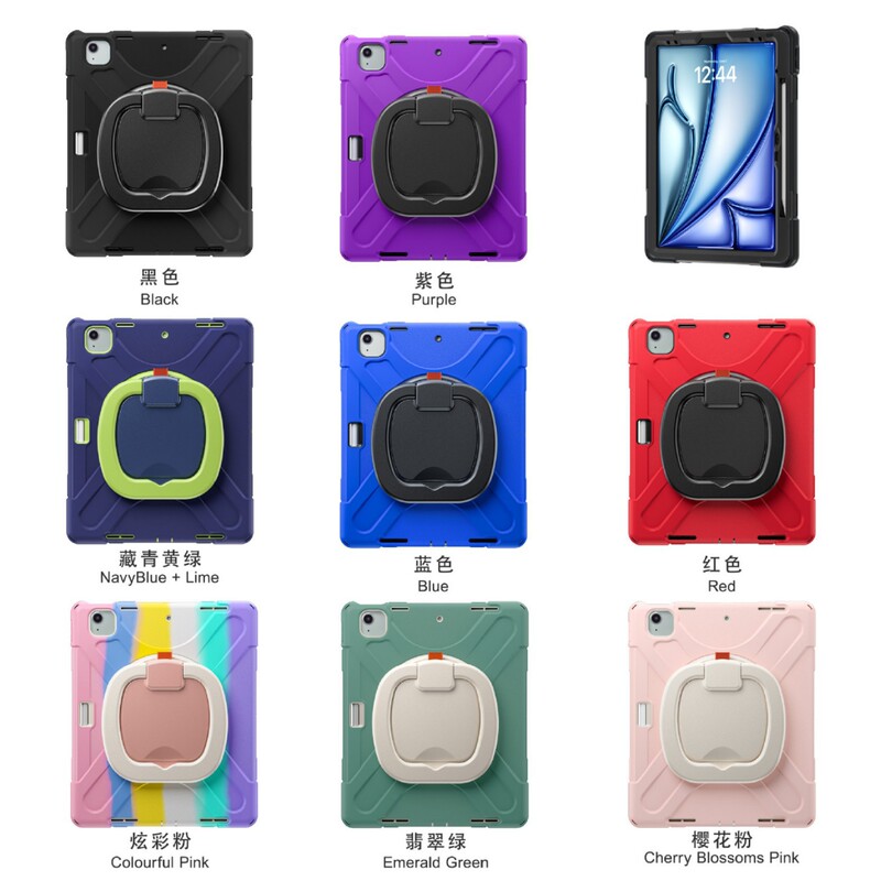 Portable Bracket Suitable for LenovoTabM11 Protective Case All-inclusive Shoulder Strap Drop-resistant Dirty-resistant Multifunctional Colorful Powder