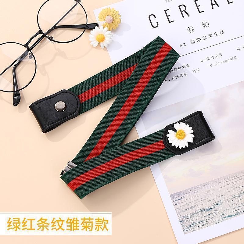 Factory Direct lazy belt women's denim pants elastic waist-tight artifact invisible belt waist change small waist