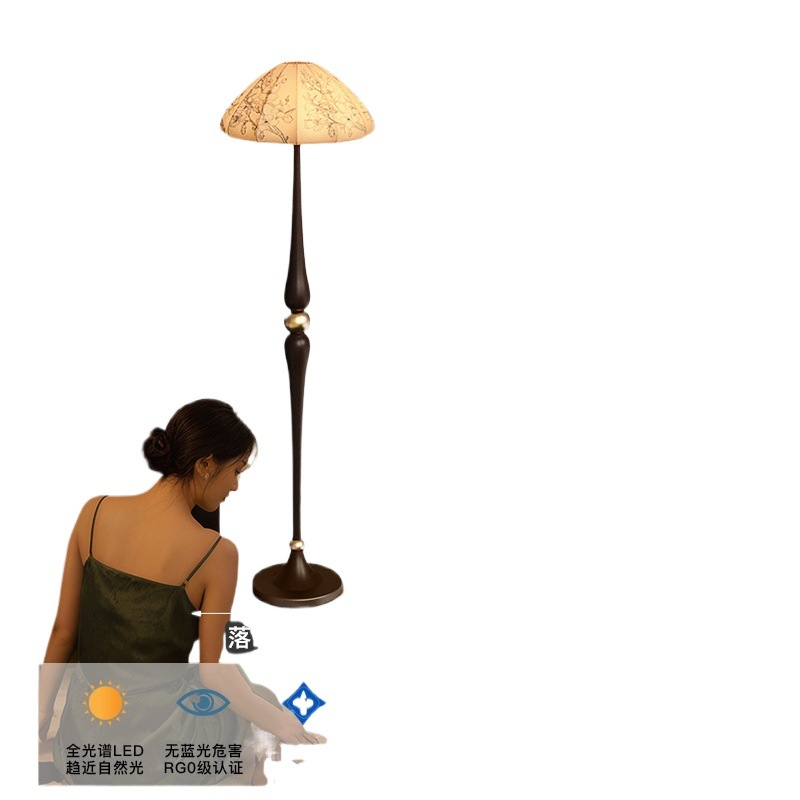 Lámpara de pared con cabecera de cama de dormitorio medieval francés de alta gama, decoración de mesa de casa de familia retro de madera maciza, decoración de ambiente, lámpara de mesa decorativa