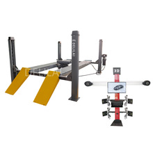 厂家{定制}批发汽车四柱举升机汽车升降机配精准3D四轮定位仪组合