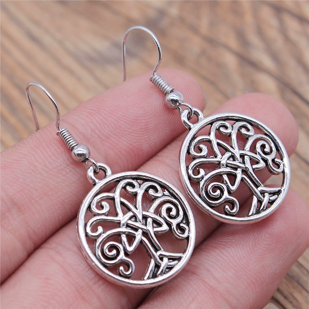 Retro accessory handmade, amulet, earrings, simple and elegant design