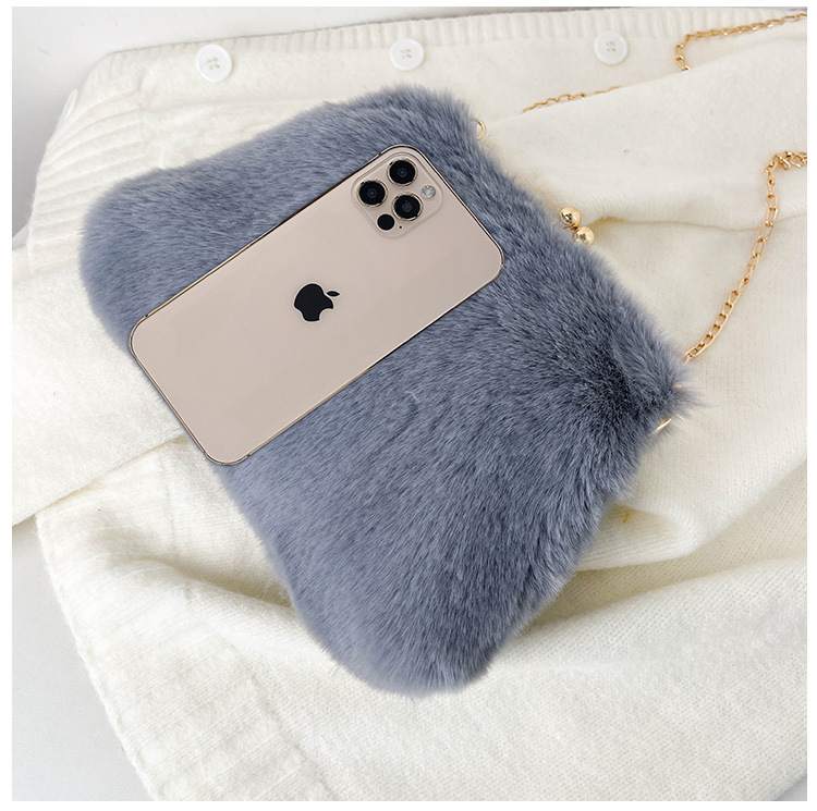 Single-shoulder chain bag, Maomao large-capacity women's bag, new 2022 autumn and winter women's stylish plush hand-held tote bag undefined