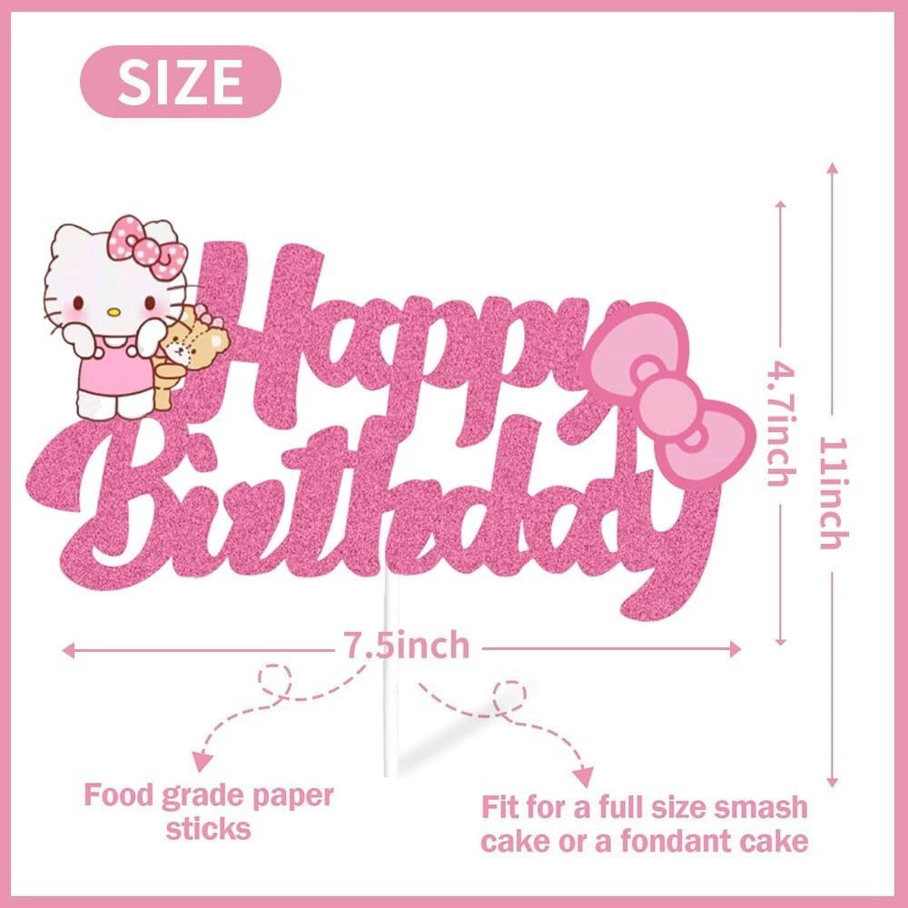 Украшение на день рождения милый котенок карта кроссбор Popular Hello Kitty hello kitty торт украшения