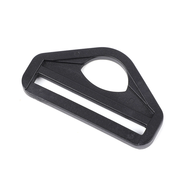 Multi-tamaño de plástico negro en forma de D triángulo hebilla mochila correa bolsa de mano correa ajuste fijo accesorios hebilla