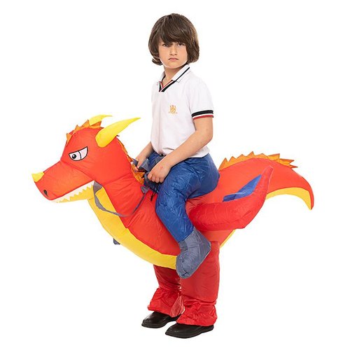 New Cute Dragon Inflatable Suit Manufacturer Kindergarten Performance Costume Little Fire Dragon Inflatable Suit Party Atmosphere Performance Prop