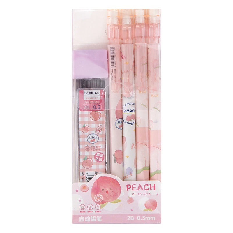 Lápiz automático navideño de aspecto alto con núcleo continuo, suministros para niños para pintar y escribir, lápiz de prensa de goma especial autónomo