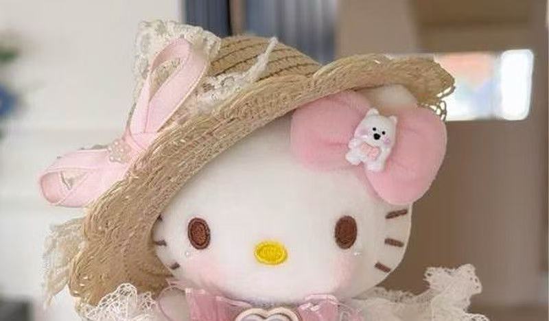 핑크 리본 밀짚모자