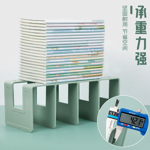 Four-Panel Thick Acrylic Book Stand, Morandi Student Book Reading Storage Stand, Desk Office Book Stand