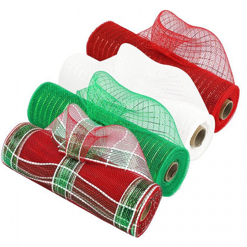 Pp Mesh Floral Arrangement Wreath Supplies DIY Materials Striped Wedding Venue Decoration Ribbon