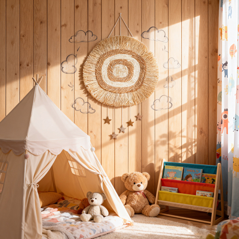 Bohemia pared de tela de paja natural pared decoración de pared accesorios de pared decoración de pared de sala de estar de alojamiento exclusiva transfronteriza