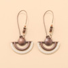 Ethnic retro bronze metal earrings, European style, ethnic style, simple and elegant design