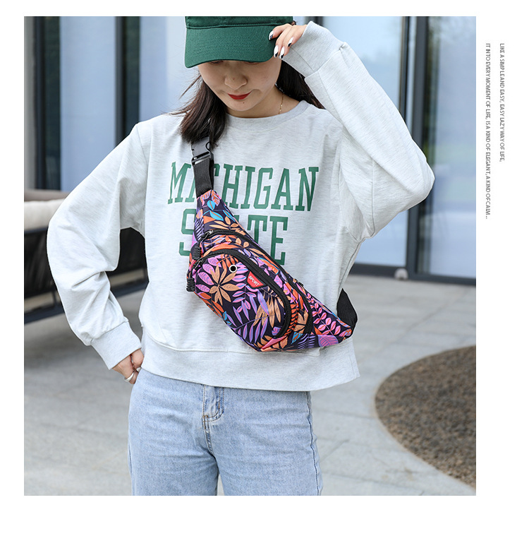 Creative, versatile, fashionable landscape pictures, women's running, cycling, crossbody and close-fitting waist bags, cross-border wholesale and distribution undefined