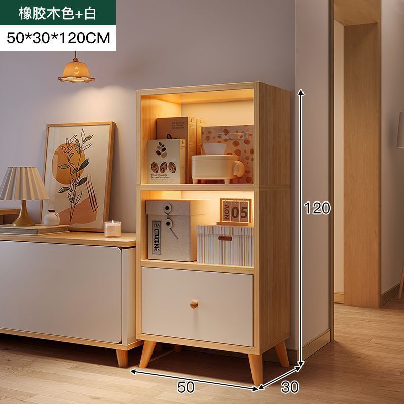 リビングルームの収納キャビネットテレビキャビネットの横の収納ラック収納キャビネットホームディスプレイキャビネット小さな本棚壁の本棚床から天井まで|undefined