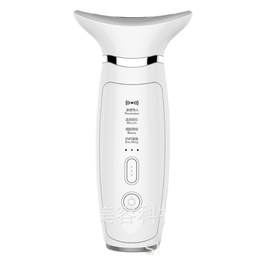 Cross-Border Soothing and Neck Beauty Instrument, Facial V-Face Beauty Instrument Massager, Colored Light Surface Introduction Beauty Instrument