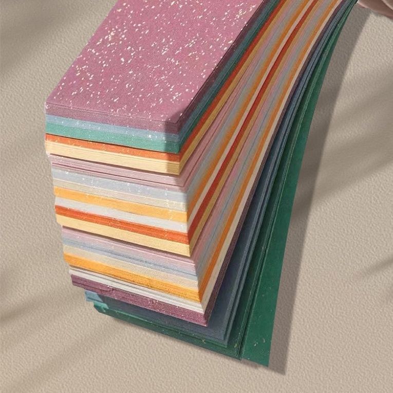 《100张一包》彩色宣纸书法小纸条蜡染鎏金洒金小楷专用纸diy