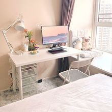 电脑桌台式书桌学生家用写字办公桌简易出租屋桌子大白桌子化妆桌