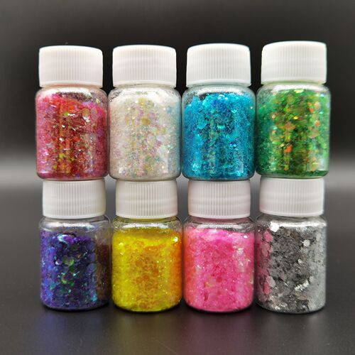 Glitter Crystal Droplet Slime DIY Slime Glitter Stage Decor Gold Foil Powder Hexagon Flow Material