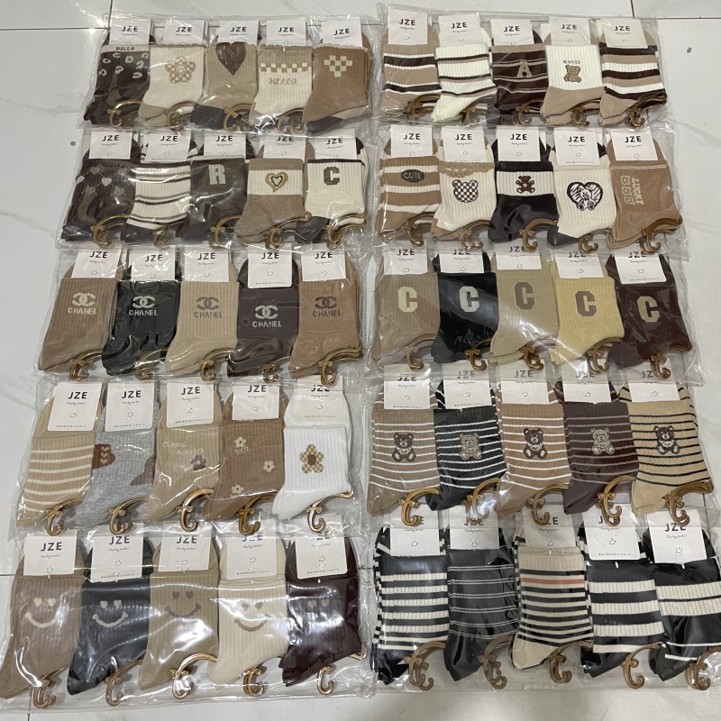 Autumn and winter new women's socks coff...