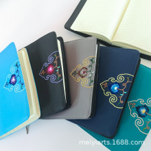 创意潮流节日礼物笔记本商务办公笔记本子高颜值刺绣文创礼品文具