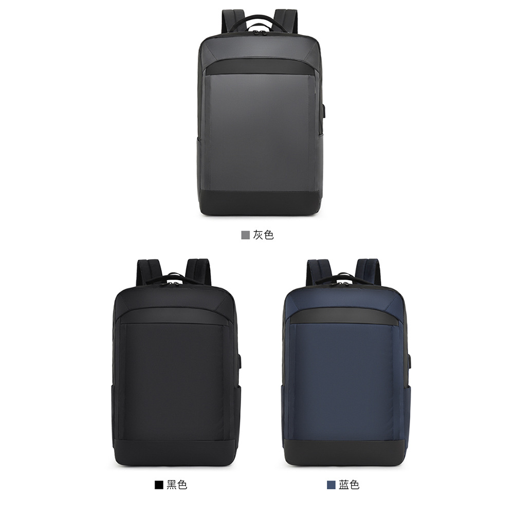 Cross-border nuevo hombre mochila de negocios multifuncional doble capa simple mochila de moda de gran capacidad de la mochila de computadora de viaje