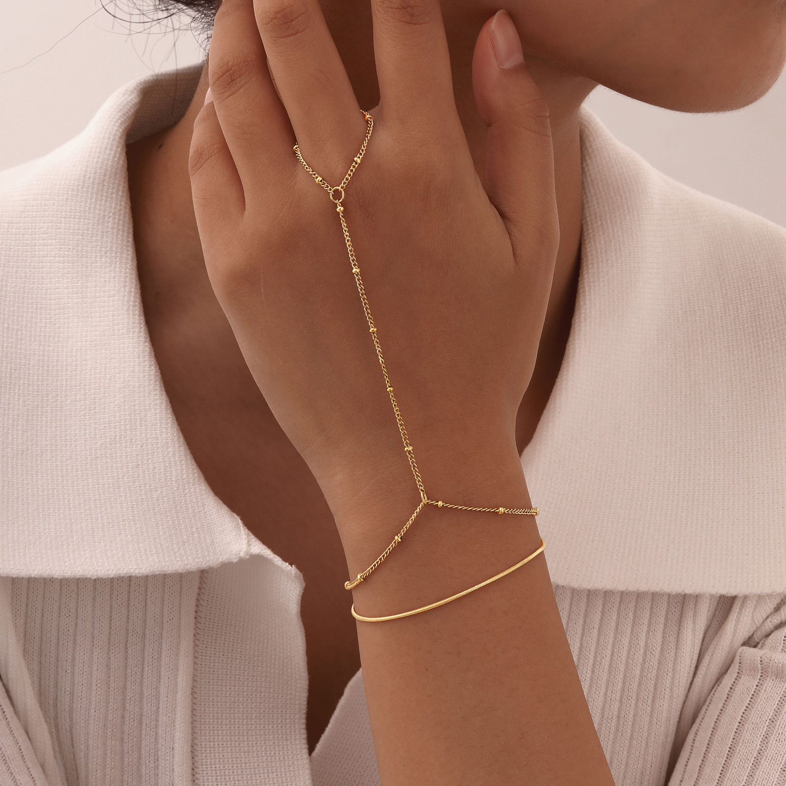 6g Weight Artificial Pearls Inlay Material Bracelets Classification 304 Stainless Steel Chain Material cable chain Chain Type Daily Occasion 304 Stainless Steel Material Geometric Pattern All Seasons Season Women's Gender Plating Design IG Style Style IG Style Geometric 304 Stainless Steel Artificial Pearls Cable Chain Bracelets In Bulk 8