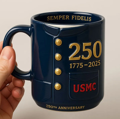 跨境Anniversary Commemorative Mug美国海军陆战队250周年纪念杯