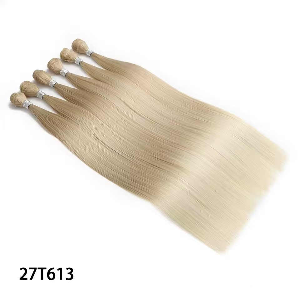 Extensiones de cabello sintético liso marrón de 22/26/30 pulgadas, cabello rubio largo y liso para mujeres, pelucas modernas resistentes al calor.