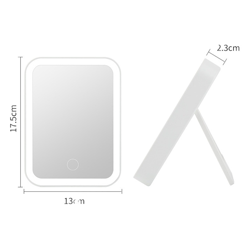 LED maquillaje espejo con luz escritorio Internet celebridad mujer llenar Luz Portátil pequeño espejo dormitorio escritorio plegable portátil belleza vestidor